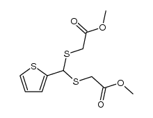 2-[Bis(methoxycarbonylmethylsulfanyl)methyl]thiophene结构式
