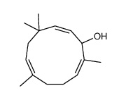 2,6,9,9-tetramethylcycloundeca-2,6,10-trien-1-ol结构式