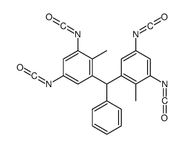 1-[(3,5-diisocyanato-2-methylphenyl)-phenylmethyl]-3,5-diisocyanato-2-methylbenzene结构式