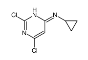 2,6-DICHLORO-N-CYCLOPROPYL-4-PYRIMIDINAMINE结构式