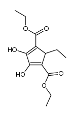 diethyl 2-ethyl-4,5-dihydroxycyclopenta-3,5-diene-1,3-dicarboxylate结构式