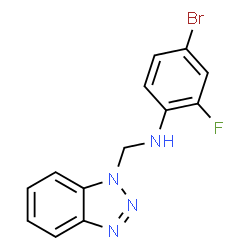 N-(1H-1,2,3-BENZOTRIAZOL-1-YLMETHYL)-4-BROMO-2-FLUOROANILINE结构式