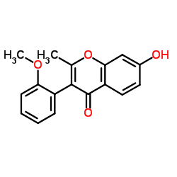 7-Hydroxy-3-(2-methoxyphenyl)-2-methyl-4H-chromen-4-one结构式