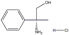 (R)-2-氨基-2-苯基丙-1-醇盐酸盐结构式