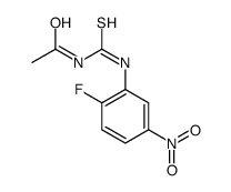 N-[(2-fluoro-5-nitrophenyl)carbamothioyl]acetamide结构式