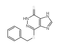 2-benzylsulfanyl-3,4,7,9-tetrazabicyclo[4.3.0]nona-1,6,8-triene-5-thione结构式