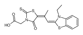 [5-[2-(3-Ethyl-3H-benzothiazol-2-ylidene)-1-methylethylidene]-4-oxo-2-thioxothiazolidin-3-yl]acetic acid Structure