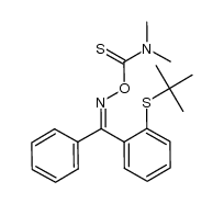 (2-(tert-butylthio)phenyl)(phenyl)methanone O-dimethylcarbamothioyl oxime Structure