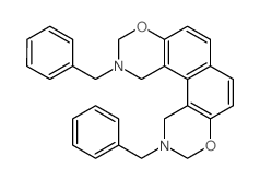 2,11-dibenzyl-1,3,10,12-tetrahydro-[1,3]benzoxazino[5,6-f][1,3]benzoxazine结构式