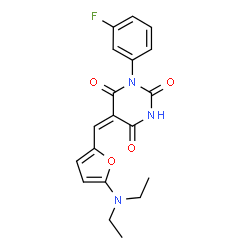 2,4,6(1H,3H,5H)-Pyrimidinetrione,5-[[5-(diethylamino)-2-furanyl]methylene]-1-(3-fluorophenyl)-结构式