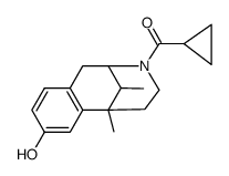 3-(cyclopropylcarbonyl)-1,2,3,4,5,6-hexahydro-6,11-dimethyl-2,6-methano-3-benzazocin-8-ol结构式