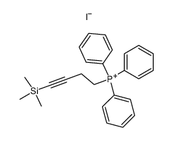 triphenyl(4-(trimethylsilyl)but-3-yn-1-yl)phosphonium iodide结构式