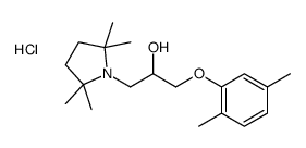 1-(2,5-dimethylphenoxy)-3-(2,2,5,5-tetramethylpyrrolidin-1-yl)propan-2-ol,hydrochloride结构式
