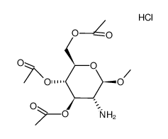methyl 3,4,6-tri-O-acetyl-2-amino-2-deoxy-β-D-glucopyranoside hydrochloride结构式