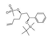 (2'S,1R)-methanesulfonic acid 1-[2-(tert-butyldimethylsilanoxy)-2-phenylethyl]pent-4-enyl ester结构式