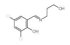 Phenol,2,4-dichloro-6-[[(3-hydroxypropyl)imino]methyl]- picture