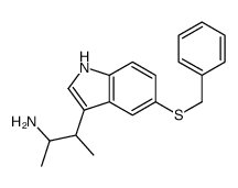 3-(5-benzylsulfanyl-1H-indol-3-yl)butan-2-amine结构式