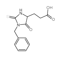 3-(1-benzyl-5-oxo-2-sulfanylideneimidazolidin-4-yl)propanoic acid结构式