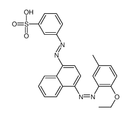 3-[[4-[(2-ethoxy-5-methylphenyl)azo]-1-naphthyl]azo]benzenesulphonic acid结构式