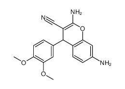 2,7-diamino-4-(3,4-dimethoxyphenyl)-4H-chromene-3-carbonitrile结构式
