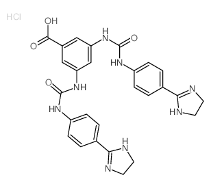 3,5-Bis(((4-(4,5-dihydro-1H-imidazol-2-yl)anilino)carbonyl)amino)benzoic acid Structure