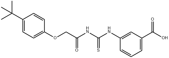 3-[[[[[4-(1,1-dimethylethyl)phenoxy]acetyl]amino]thioxomethyl]amino]-benzoic acid结构式