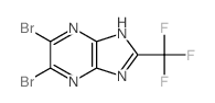 3,4-dibromo-8-(trifluoromethyl)-2,5,7,9-tetrazabicyclo[4.3.0]nona-2,4,7,10-tetraene structure