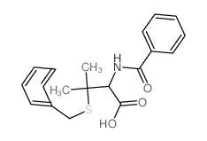 2-benzamido-3-benzylsulfanyl-3-methylbutanoic acid结构式
