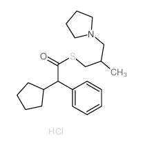 Benzeneethanethioicacid, a-cyclopentyl-,S-[2-methyl-3-(1-pyrrolidinyl)propyl] ester, hydrochloride (9CI) picture