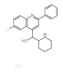 (6-chloro-2-phenyl-quinolin-4-yl)-(2-piperidyl)methanol structure