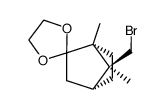 (+)-8-bromocamphor ethylene ketal Structure