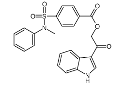 [2-(1H-indol-3-yl)-2-oxoethyl] 4-[methyl(phenyl)sulfamoyl]benzoate结构式