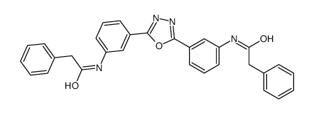 2-phenyl-N-[3-[5-[3-[(2-phenylacetyl)amino]phenyl]-1,3,4-oxadiazol-2-yl]phenyl]acetamide Structure