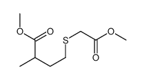 methyl 4-(2-methoxy-2-oxoethyl)sulfanyl-2-methylbutanoate结构式