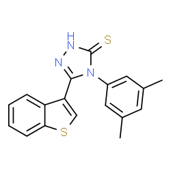 3H-1,2,4-Triazole-3-thione,5-benzo[b]thien-3-yl-4-(3,5-dimethylphenyl)-2,4-dihydro-(9CI)结构式