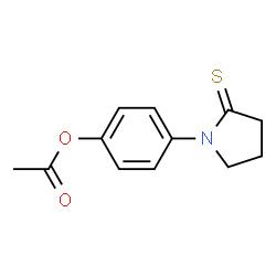 2-Pyrrolidinethione,1-[4-(acetyloxy)phenyl]- Structure