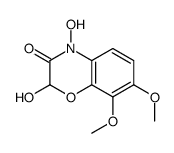 2,4-dihydroxy-7,8-dimethoxy-1,4-benzoxazin-3-one结构式