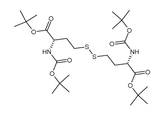 N,N'-di(tert-butoxycarbonyl)-(L)-homocystine di(tert-butyl)ester结构式