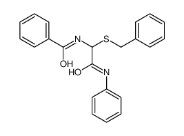 N-(2-anilino-1-benzylsulfanyl-2-oxoethyl)benzamide结构式