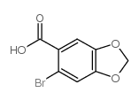 6-溴苯并[d][1,3]二氧代-5-羧酸结构式