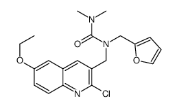 Urea, N-[(2-chloro-6-ethoxy-3-quinolinyl)methyl]-N-(2-furanylmethyl)-N,N-dimethyl- (9CI) Structure