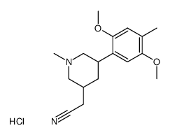[5-(2,5-Dimethoxy-4-methyl-phenyl)-1-methyl-piperidin-3-yl]-acetonitrile; hydrochloride结构式