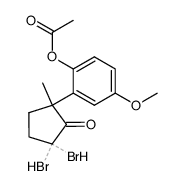 Acetic acid 2-(3,3-dibromo-1-methyl-2-oxo-cyclopentyl)-4-methoxy-phenyl ester结构式