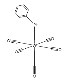 phenylphosphine pentacarbonyltungsten(0) Structure