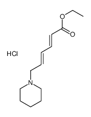 ethyl 6-piperidin-1-ylhexa-2,4-dienoate,hydrochloride Structure