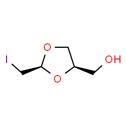cis-2-(iodomethyl)-1,3-dioxolane-4-methanol structure