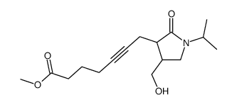 7-(4-Hydroxymethyl-1-isopropyl-2-oxo-pyrrolidin-3-yl)-hept-5-ynoic acid methyl ester结构式