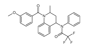 2,2,2-trifluoro-N-[1-(3-methoxybenzoyl)-2-methyl-3,4-dihydro-2H-quinolin-4-yl]-N-phenylacetamide结构式