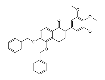 5,6-Dibenzyloxy-2-(3,4,5-trimethoxyphenyl)-3,4-dihydro-1(2H)-naphthalenon结构式