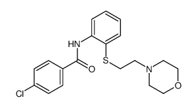 4-chloro-N-[2-(2-morpholin-4-ylethylsulfanyl)phenyl]benzamide结构式